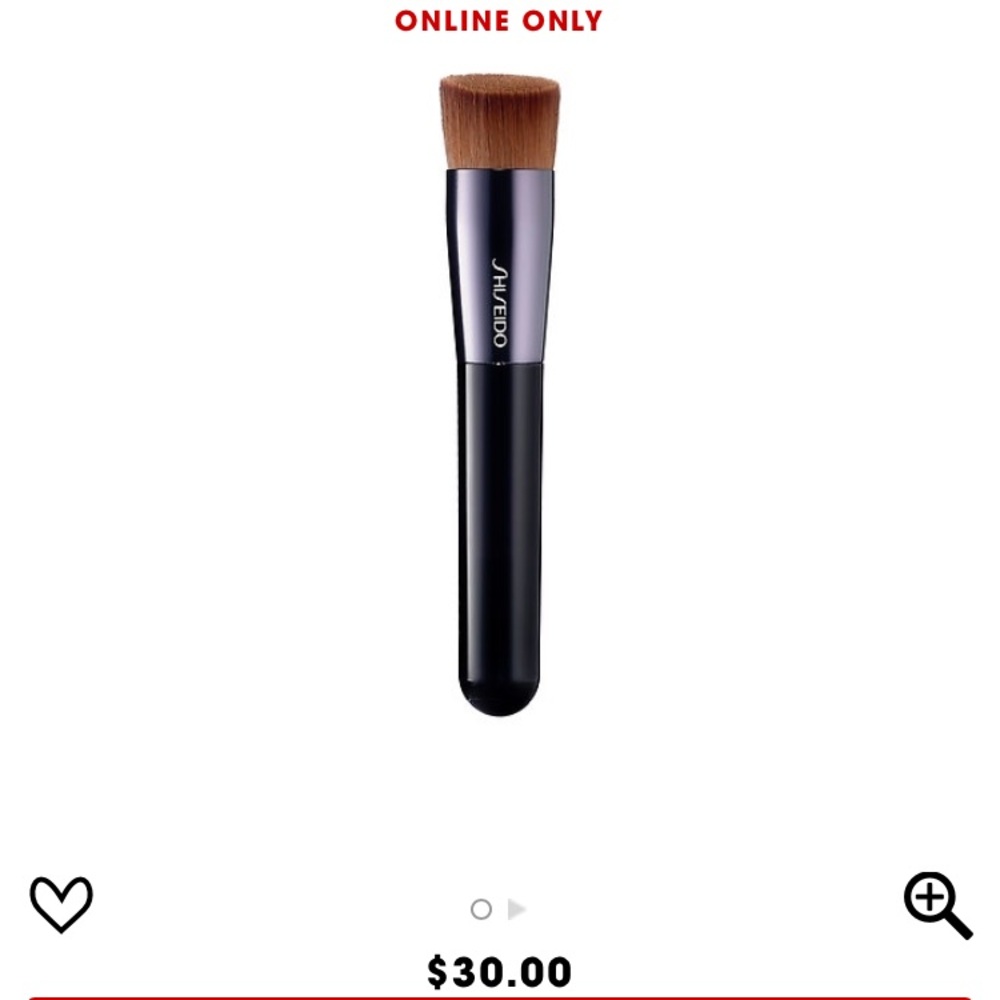 Shiseido Foundation Brush - Black Handle with Brown Bristles